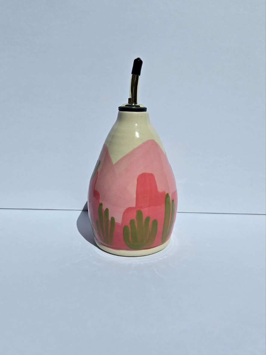 Oil Bottle in Desert Dusk