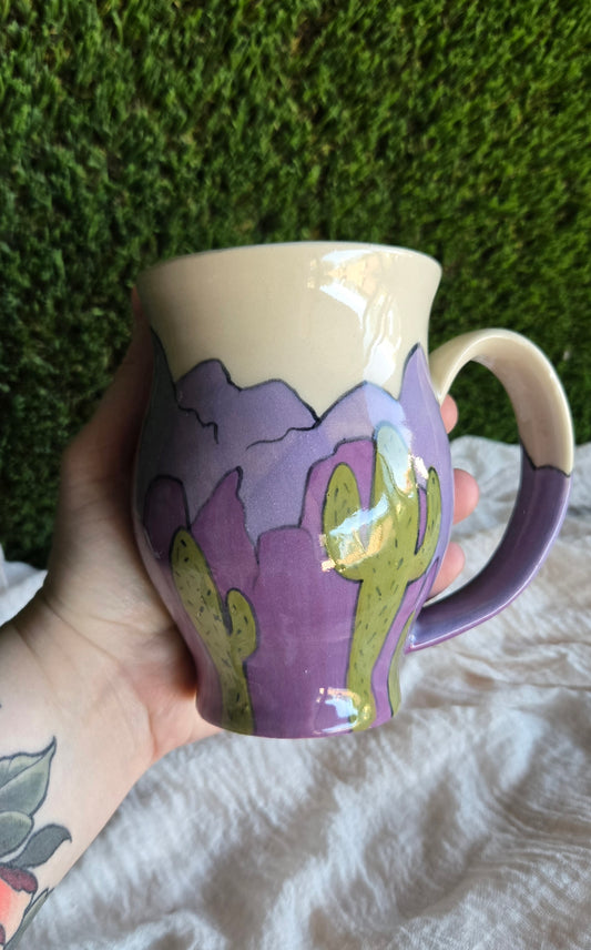 Medium Mug - Purple Painted Desert