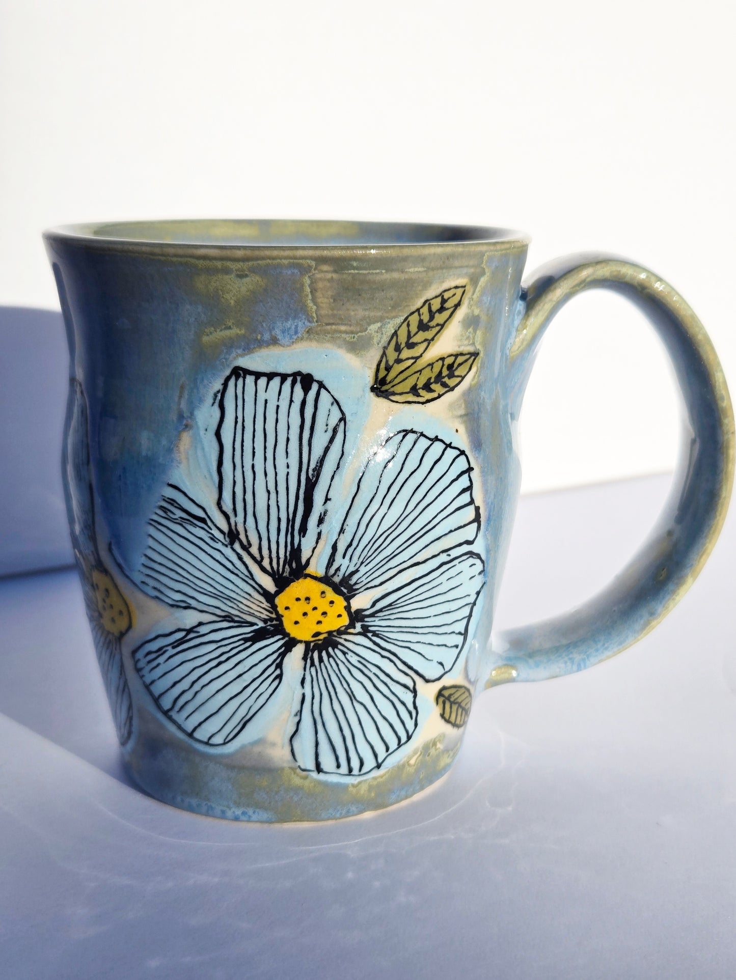 Blue Floral Mug