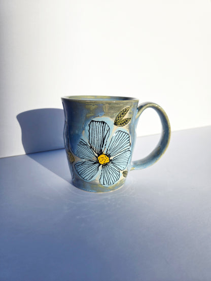 Blue Floral Mug