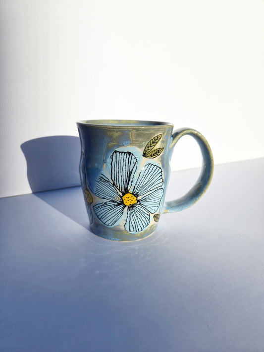 Blue Floral Mug