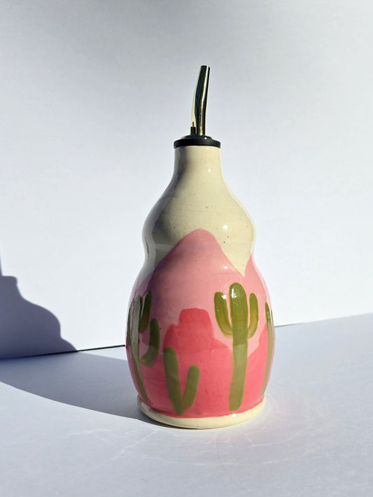 Oil Bottle in Desert Dusk